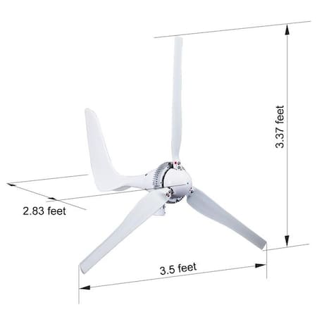 Automaxx Automaxx DA1200A9CK Windmill 1500W 48V 60A Wind Turbine Generator kit with Bluetooth Controll DA1200A9CK